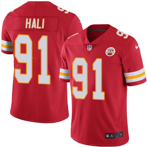 Men's Red Kansas City Chiefs #91 Tamba Hali Stitched Limited Rush Jersey Men's Red Kansas City Chiefs #91 Tamba Hali Stitched Limited Rush Jersey
